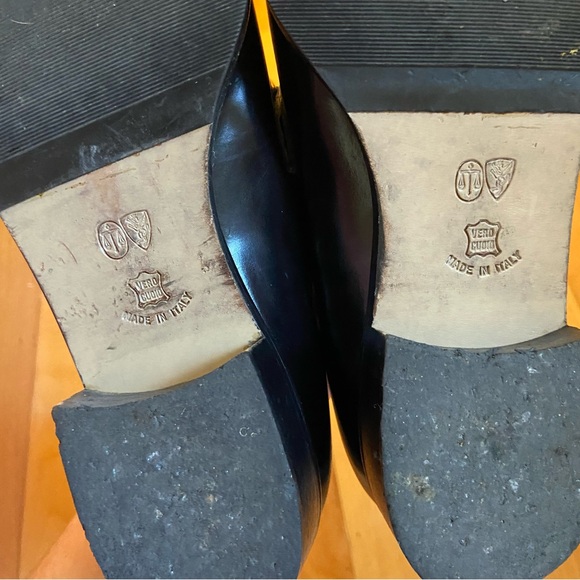 Vintage Brown’s black loafers with buckle made in Italy - Picture 11 of 12